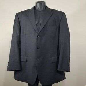 Pronto Mondo Suit Blazer Jacket Mens Sz 50 R Lana Lux 100% Merino Wool Gray
